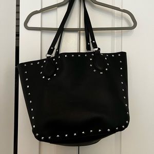 Zara Black Studded Tote Bag